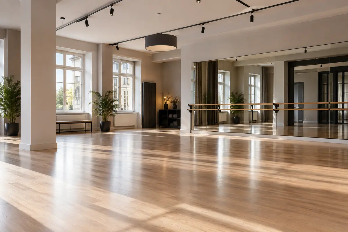 Helles Studio für präzises Tanztraining